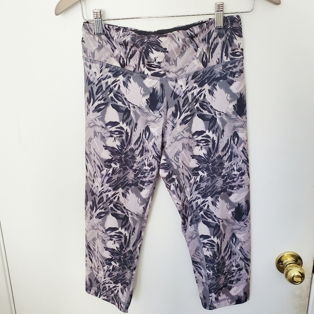 Zobha‎ crop leggings gray pattern med